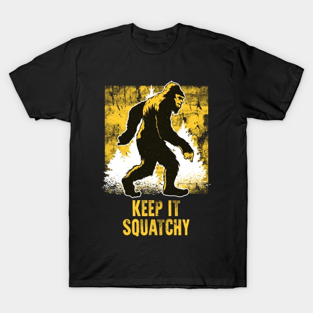 Bigfoot Yeti Keep it Squatchy T-Shirt by 5StarDesigns